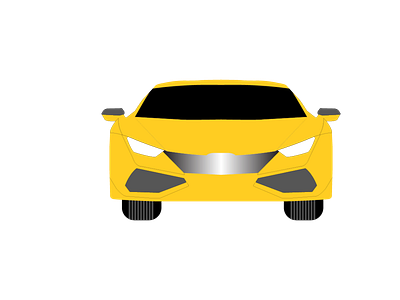 Yellow car vector