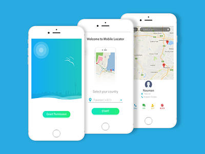 Mobile Number Locator App UI design