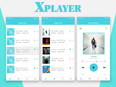 Music player app UI design