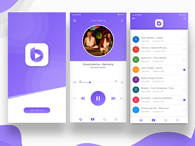 Music Player App UI/UX design app application audio design flat icon illustration illustrator interface mobile ui ui desing ui ux design ux uxdesign vector video