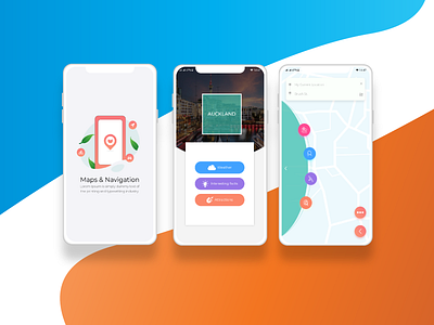 GPS Navigation app UI design app application buttons design gps icons illustration illustrator interface mobile navigation ui ui desing ui ux design ux uxdesign