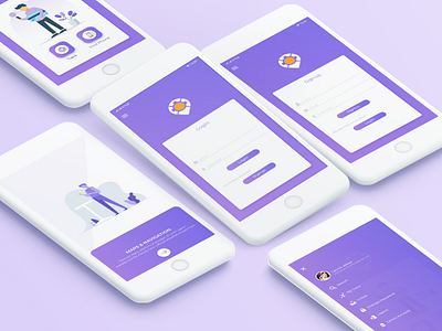 App UI UX Concept Design app colors concept design gradient graphics icon logo menu mockups ui ux