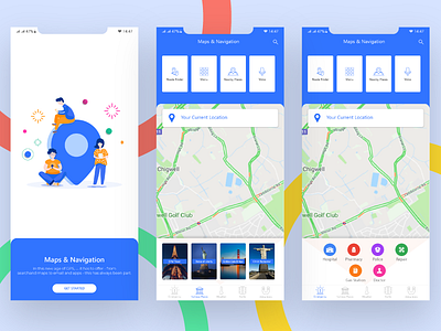 Navigation Map App UI Design