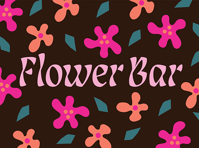 Flower Bar bar florist flower flower arrangementr funky logo pop spring personality
