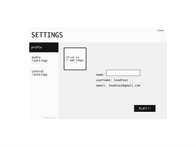 Settings / Daily UI 007