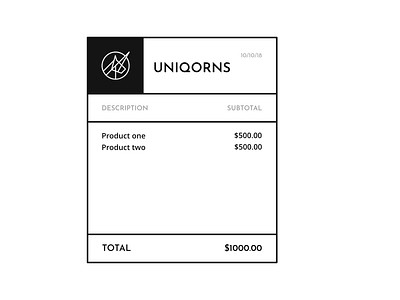 Email Receipt / Daily UI 017