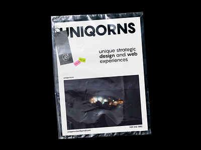 UNIQORNS poster art brand design graphicdesign identity leodrez packaging poster posterdesign type uniqorns