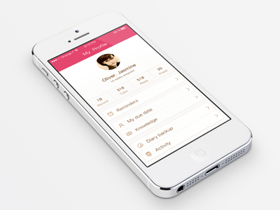 My Profile UI china cloud iphone knowledge profile reminders ui