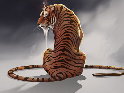 Fantasy tiger colorful art design fantasyart illustration photoshop tiger