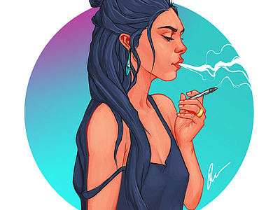 Girl smoking