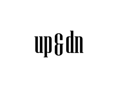 Logo for up & dn graphmics logo typography