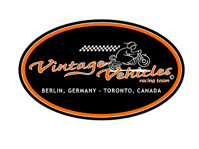 Vintage Vehicles graphmics logo motorcycle race vintage