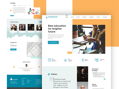 UI Design for a school adobexd design education redesign school ui userinterface webdesign website