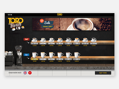 Automatic coffee vending machine (UI Design) ux ui design uxui vending machine vending machine design window app