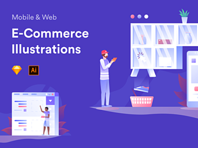 E-Commerce Illustrations design ecommerce ecommerce design illustration ui ux ux design ux ui design uxui web