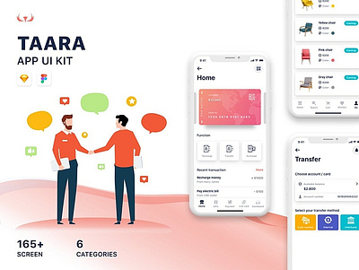 Taara App UI Kit app dashboard ui design illustration ui ux ux ui design uxui web webdesign