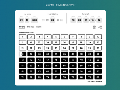 #DailyUI 014 - Countdown Timer