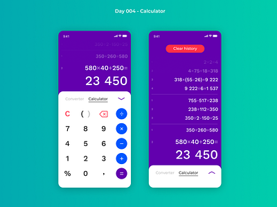 #DailyUI 004 - Calculator app calculator dailyui illustraion ui ux