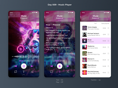 #DailyUI 009 - Music Player app dailyui illustraion music player ui ux