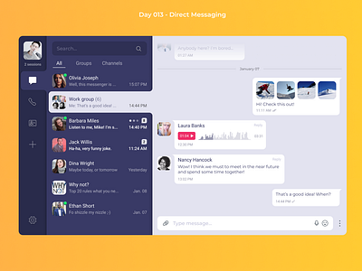 #DailyUI 013 - Direct Messaging