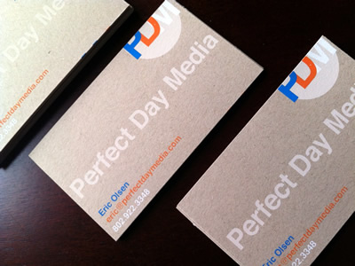 Business Cards (pre-extinction) blue business card cardboard handmade helvetica logo orange silkscreen white