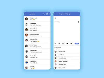 Daily UI * Day 13 * Direct messaging app app dailyui figma linkedin mobile ui uidesign uiux