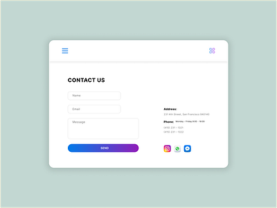 Daily UI 028 Contact us contact form contact page contact us daily ui dailyui figma mobile ui ui uidaily uidesign uiux ux uxdesign webdesign