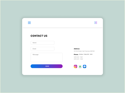 Daily UI 028 Contact us