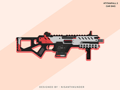 CAR SMG- Tintanfall 2 Illustration debut debut shot flat flat design guns icon illustration titanfall