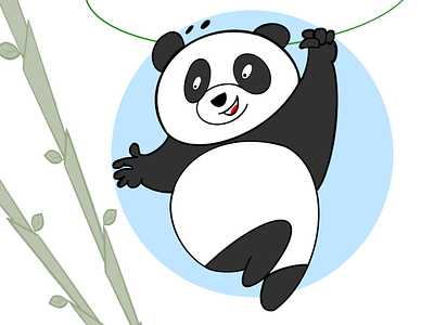 Panda design dribbble illustration modern illustration panda procreate vector webkul