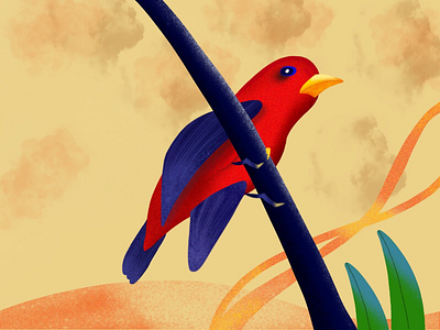 A bird... bird branding concept design dribbble illustration illustration bird procreate modern illustration procreate vector webkul