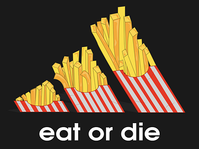 Eat or die adidas design illustration