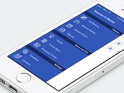 Appsence android blue flat ios ui ux website