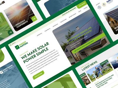 Energy Matters Home page concept australia colourful freelancer krystlesvetlana melbourne responsive design webdesign