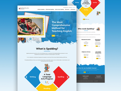 Web Design for Spalding Education Australia colourful education web design freelancer krystlesvetlana melbourne playful design web design