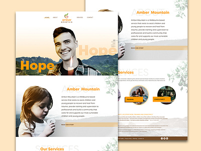 Web Design for Amber Mountain digital art freelancer web design