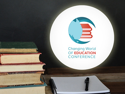 Changing World of Education Conference Logo education freelancer illustrator krystlesvetlana logo logo design