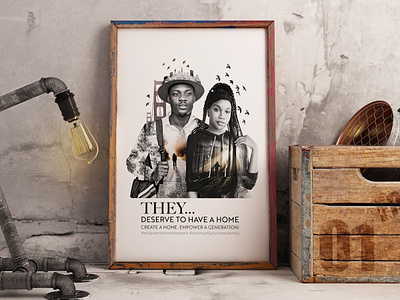 "They deserve to have a home" Poster digital art double exposure freelancer krystlesvetlana poster design