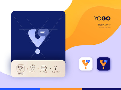 YOGO - logo concept app branding design icon idea identity illustration logo travel trip planner ui vector