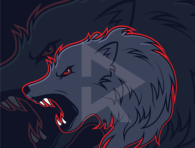 ANGRY WOLF apparel branding design illustration illustrator logo vector