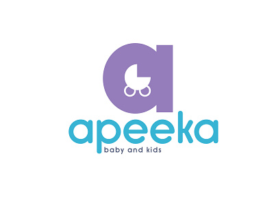 apeeka baby and kids baby branding design fashion flat icon illustration illustrator kids logo minimal typography vector