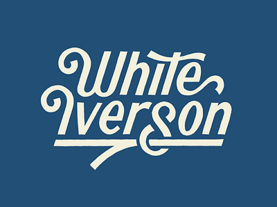 White Iverson design handlettering illustration lettering lettering artist type art typography