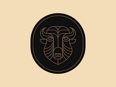 For My Love of Bison badge logo badgedesign bison design icon icon design illustration logo design logodesign monoline monoline design monoline logo vector