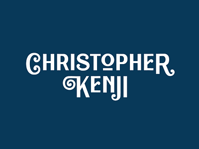 Logo for Christopher Kenji design freelance branding graphic design hand drawn hand lettering handlettering illustration lettering lettering artist logo logodesign logotype type art typedesign