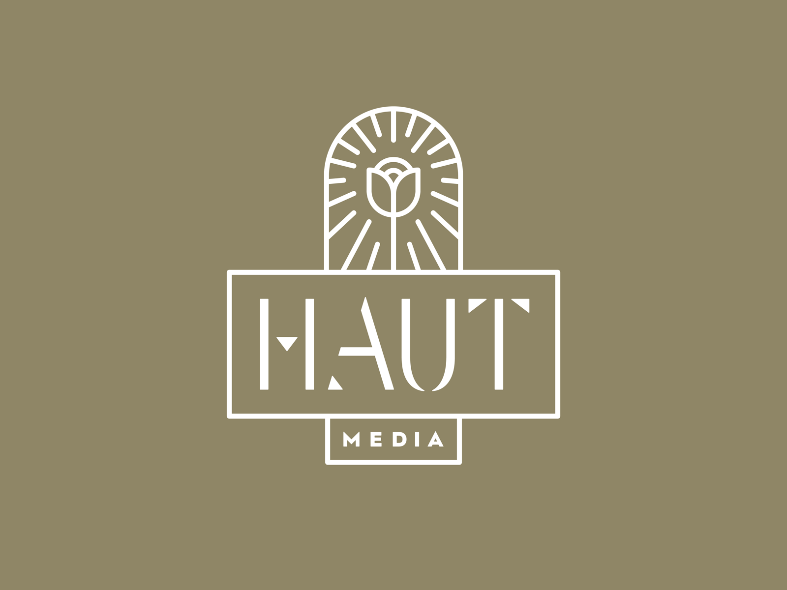 Haut Media branding design icon illustration lettering logo minimal type modern type pattern rose icon type art type design vector