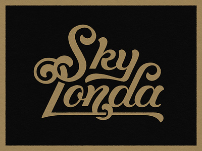 Sky Londa Logo custom type graphic design hand drawn handlettering illustration lettering lettering artist logodesign motorcycle logo script type art typography vintage type