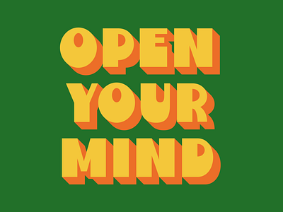 Open Your Mind 70s font bold font chunky font display font font illustration lettering lettering artist logo type movie font retro font seventies seventies font type art typedesign typography vintage font