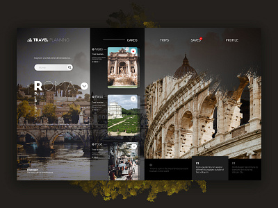 Travel Planning design travel ui ux web web design website