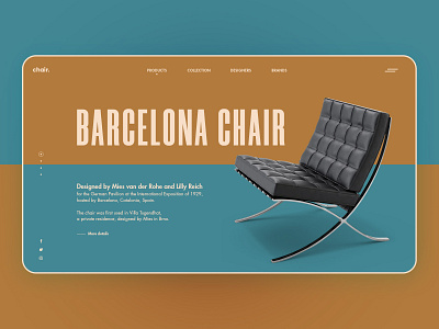 Famous chair design UI