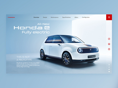 Honda e Webdesign branding design interaction interface logo ui uidesign ux web webdesign